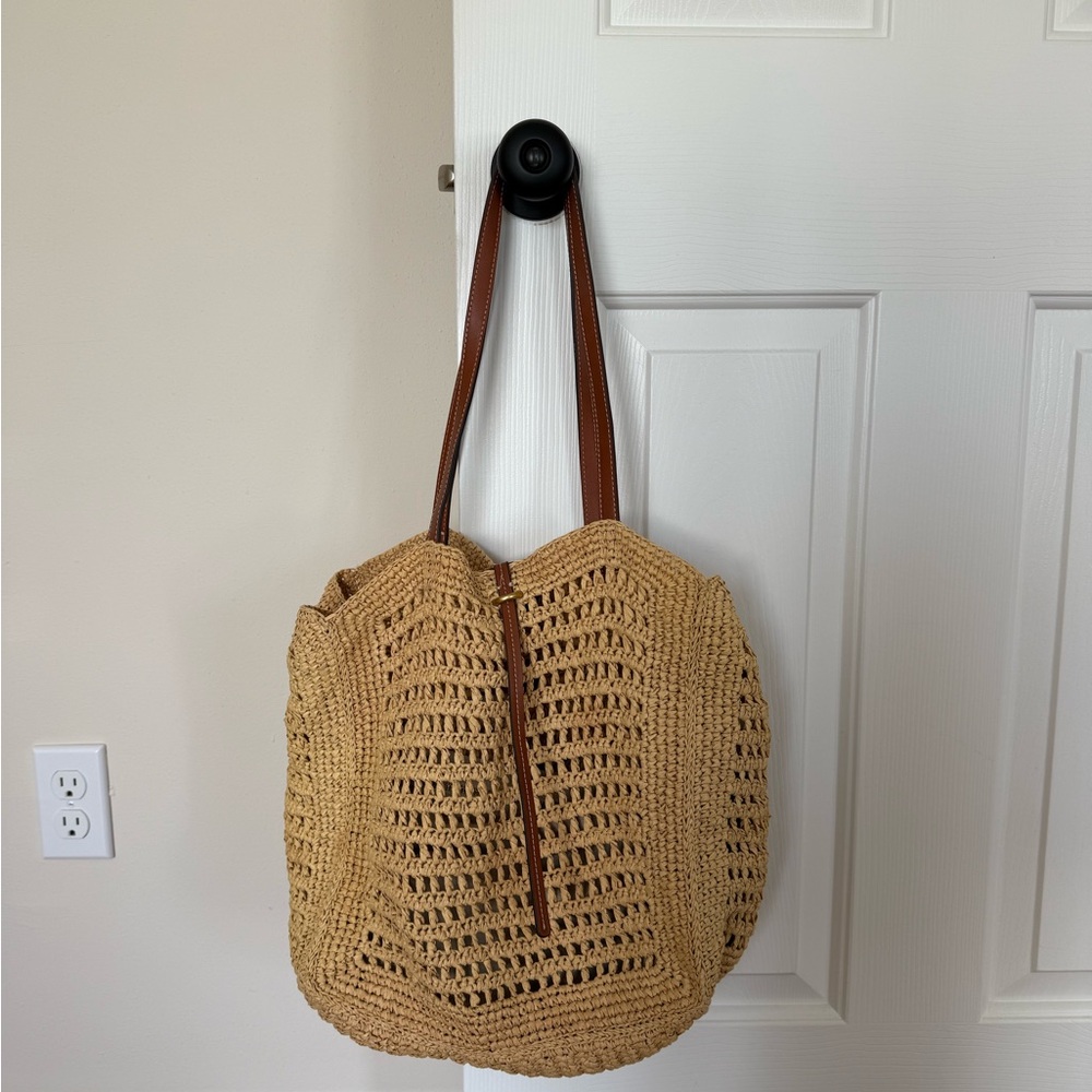 MANGO Natural Fibre Shopper Bag
